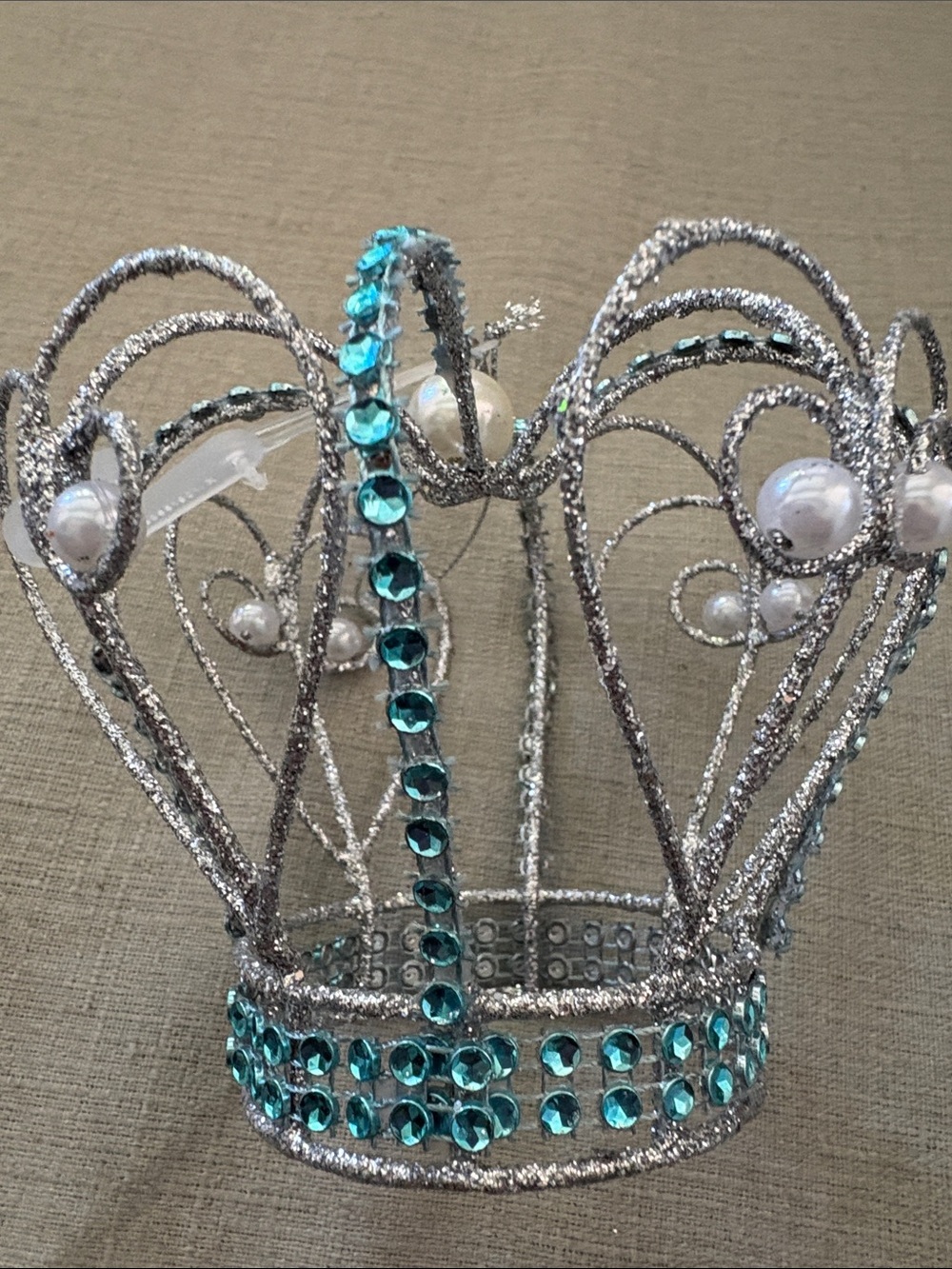 2 Wire Crown w faux pearls Holiday Christmas Ornament - Picture 10 of 14